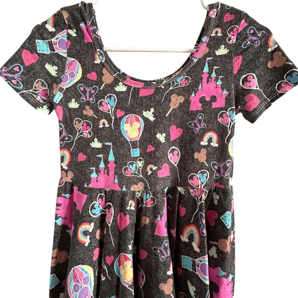 Wild Rich Kids twirl Dress Girl's Size 13/14 Disney Chalk Print, fun playful